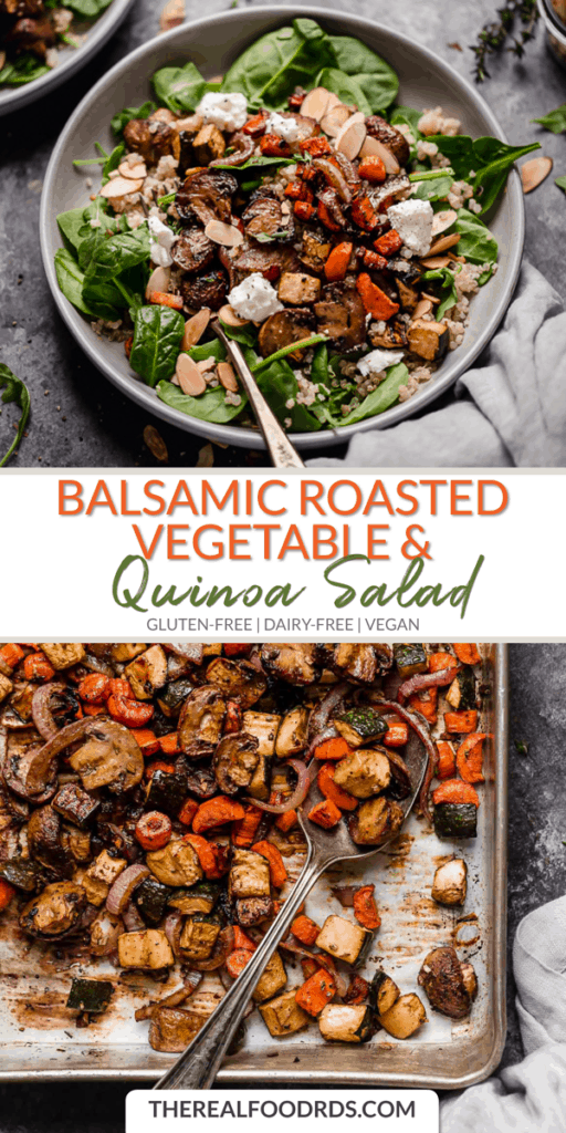 Long Pin Image for Balsamic Roasted Vegetable & Quinoa Salad