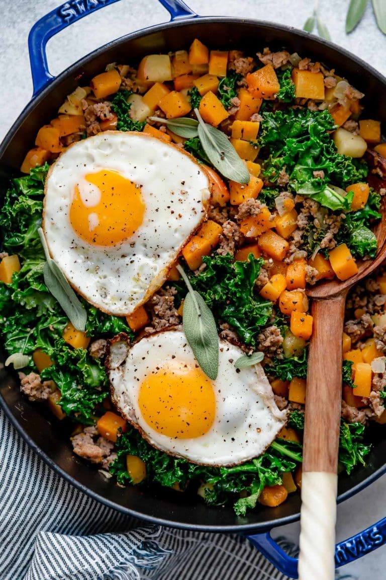 Butternut Squash and Apple Hash with Sausage - The Real Food Dietitians