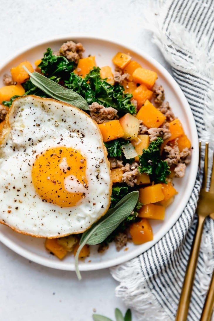 Butternut Squash and Apple Hash with Sausage - The Real Food Dietitians