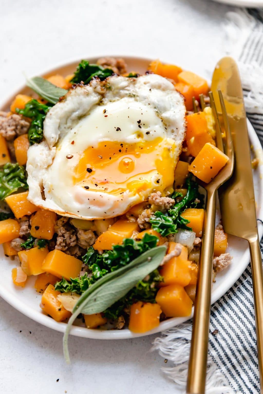 Butternut Squash and Apple Hash with Sausage - The Real Food Dietitians