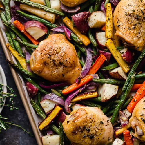 One-Pan Roasted Chicken and Vegetables