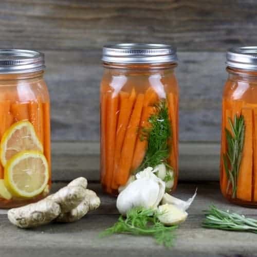 Fermented Carrots with Dill | Fermenting foods is an ancient method of preservation and also provides a host of nutritional benefits. Boost your immune system and gut health with this Simple recipe | http://simplynourishedrecipes.com/fermented-carrots-with-dill/