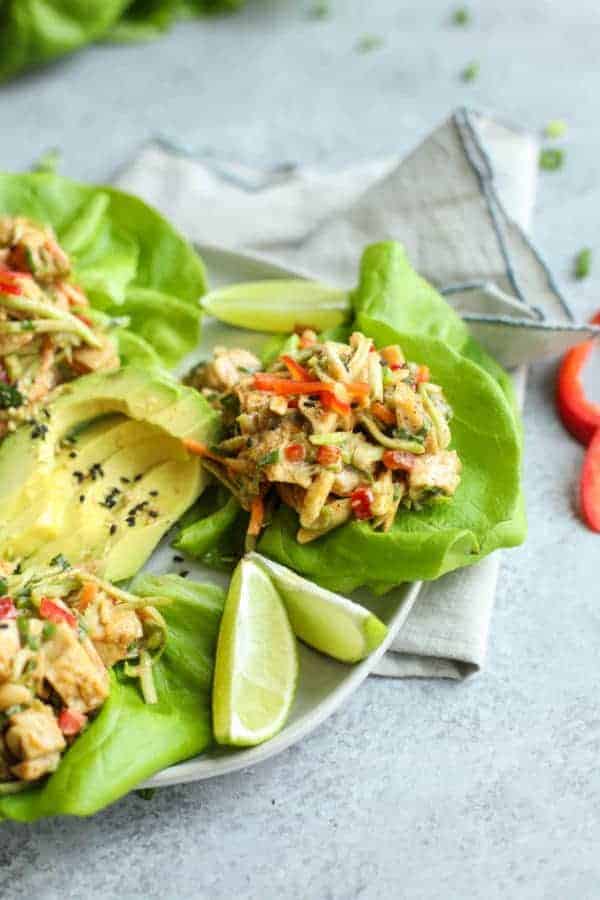 Asian Chicken Salad Lettuce Wraps