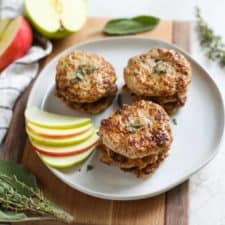 Turkey Sausage Patties with Apple