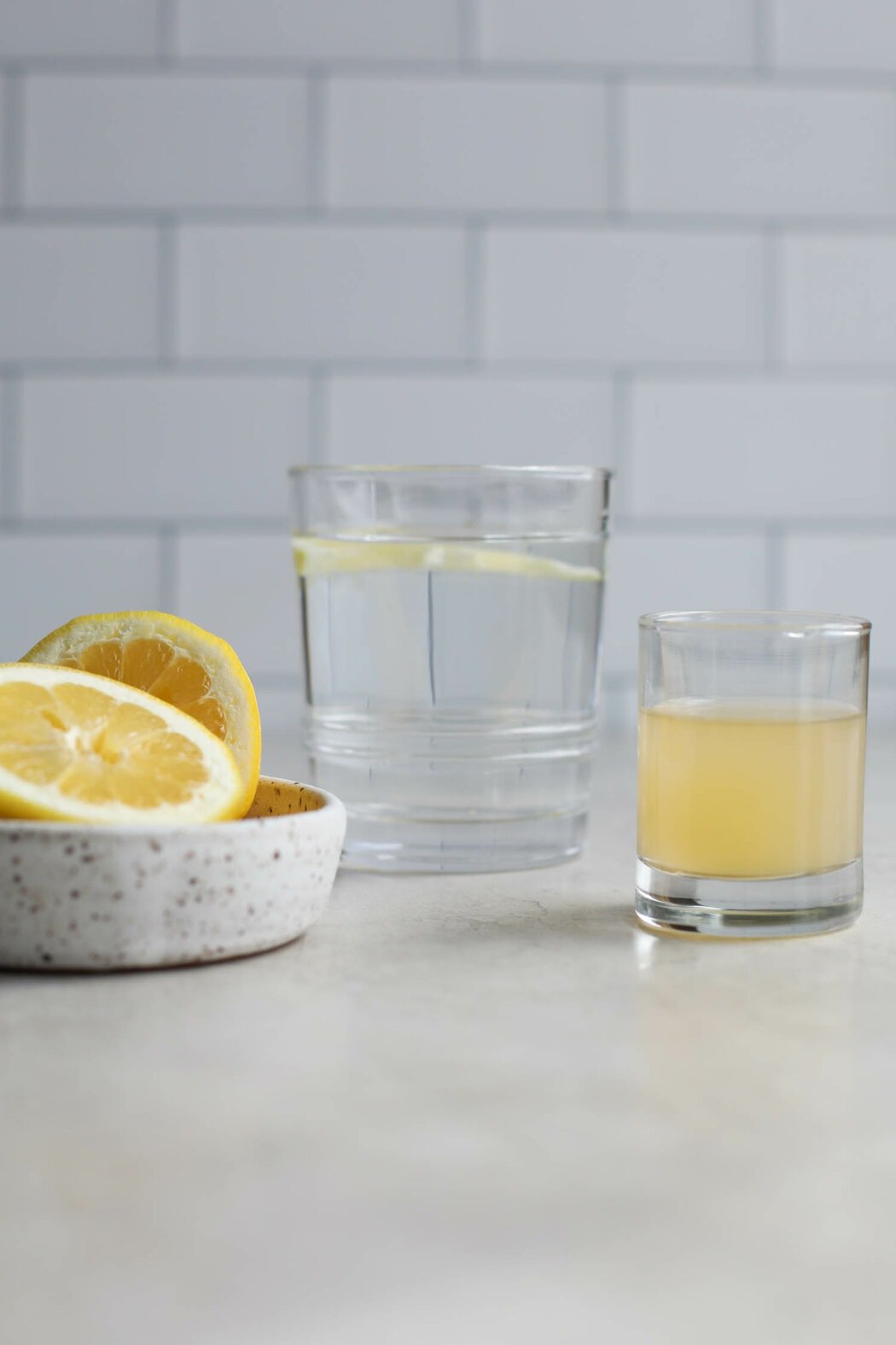 close up view of lemon water