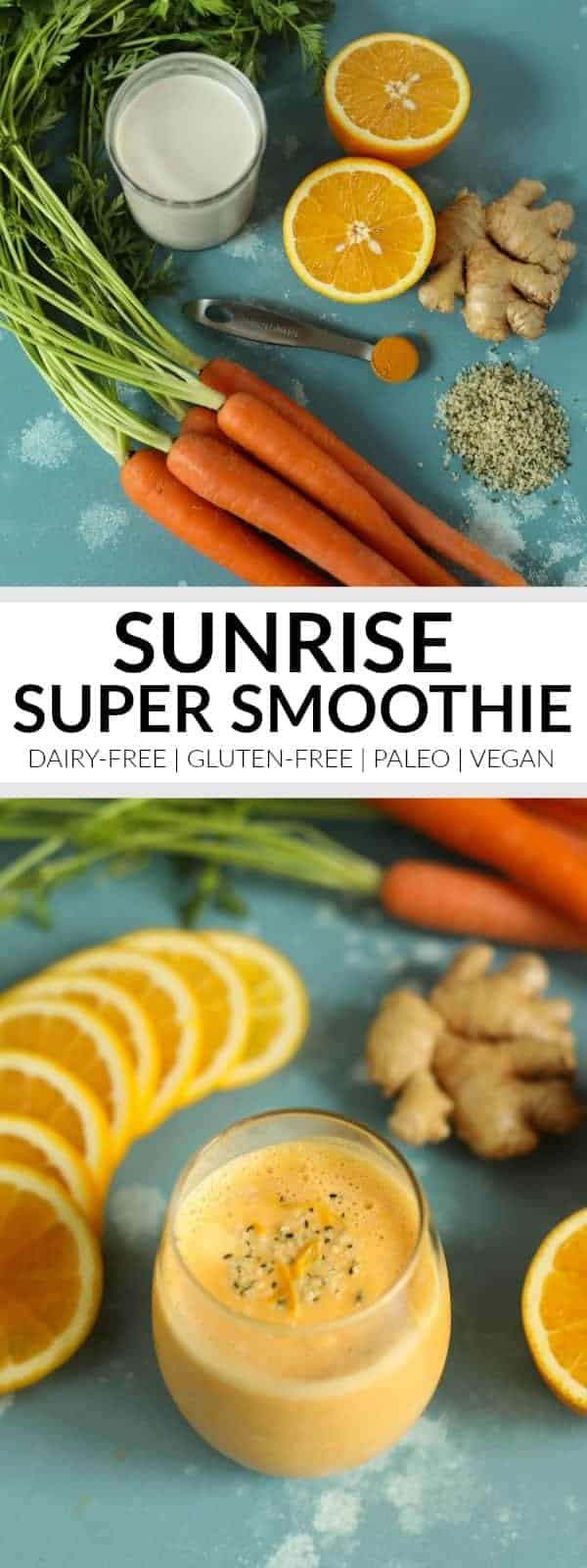 Pinterest image for Sunrise Super Smoothie 