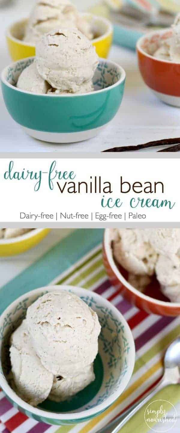 Pinterest image for Dairy-free Vanille Bean Ice Cream