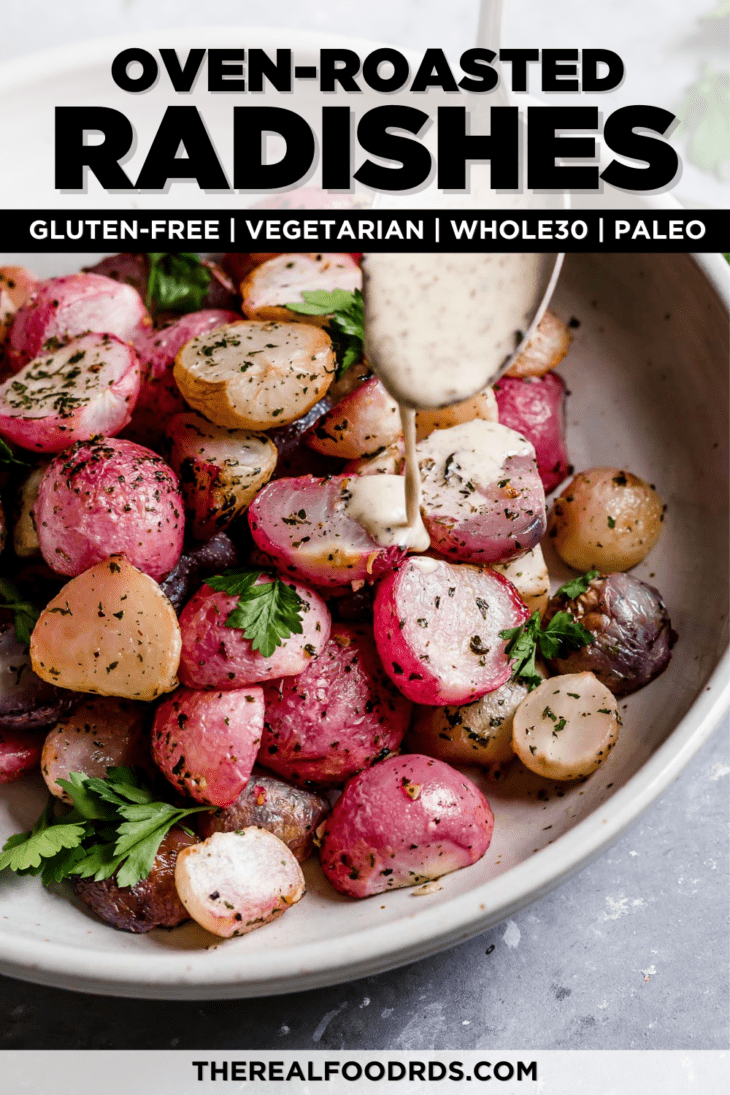 Garlic Roasted Radishes - The Real Food Dietitians