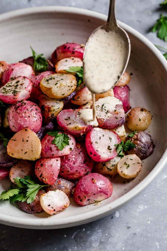 Garlic Roasted Radishes - Dailyhealthinsight