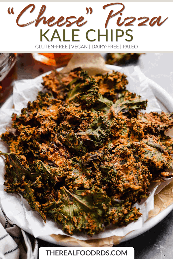 Short Pin Image for Cheese Pizza Kale Chips