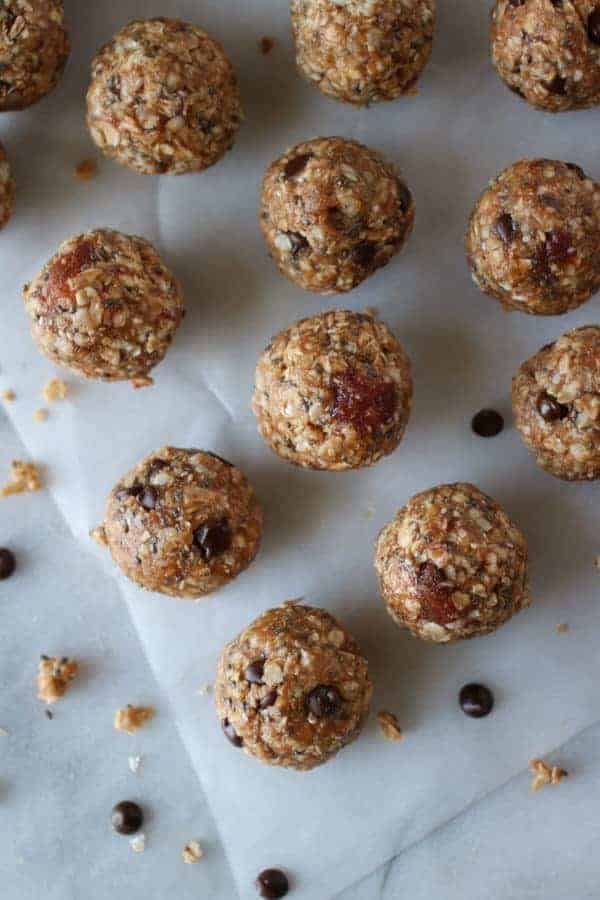 4-Ingredient PB & J Bites on a white counter