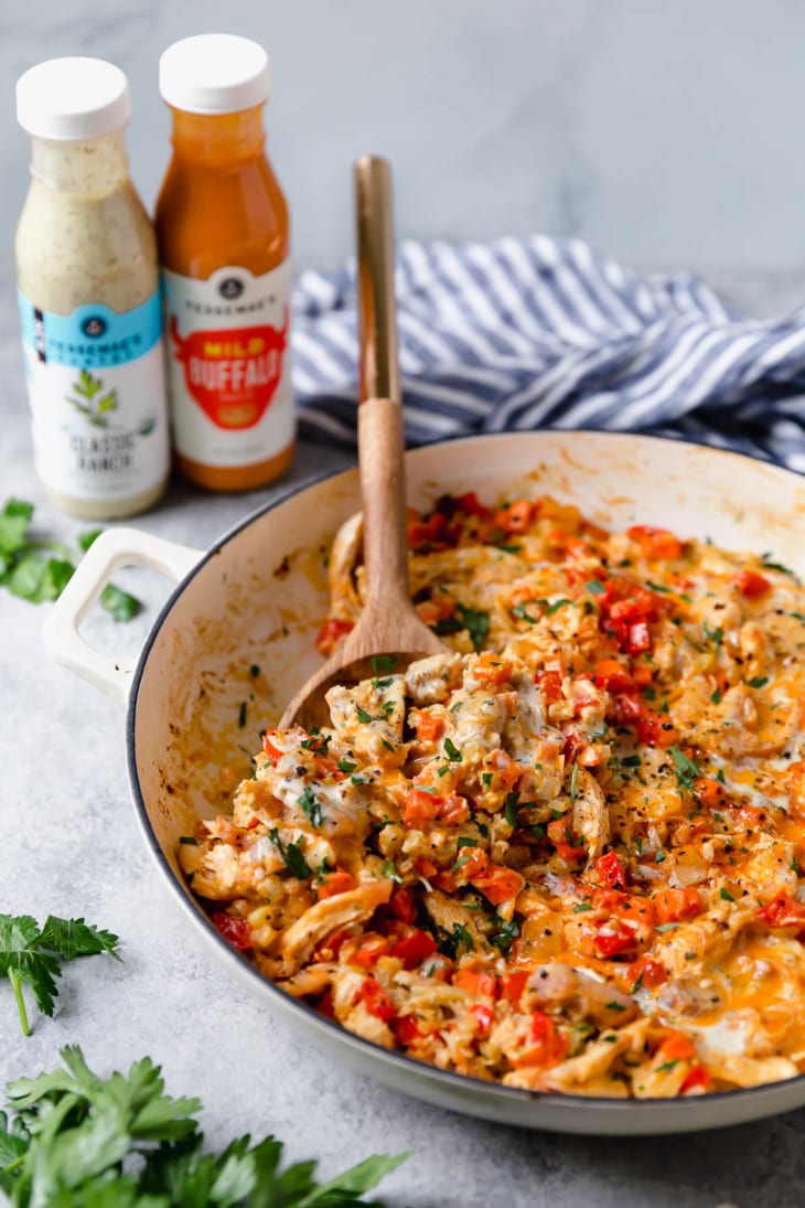 Creamy Buffalo Chicken Casserole (Whole30) - The Real Food Dietitians