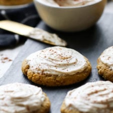 Soft Pumpkin Cookies with Cream Cheese Frosting