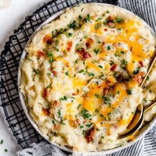 Slow Cooker Loaded Mashed Potatoes with Ranch - The Real Food Dietitians