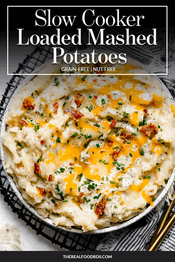 Pin image for Slow Cooker Loaded Mashed Potatoes