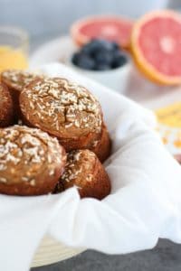 Grain-Free Banana Coconut Muffins | Grain-free, dairy-free Banana Muffins made with coconut and chia seeds to make your breakfast life a whole lot easier. | gluten-free muffin recipes | dairy-free muffin recipes | paleo muffin recipes | healthy muffin recipes | healthy breakfast recipes || The Real Food Dietitians #glutenfreemuffins #healthymuffins #healthybreakfast