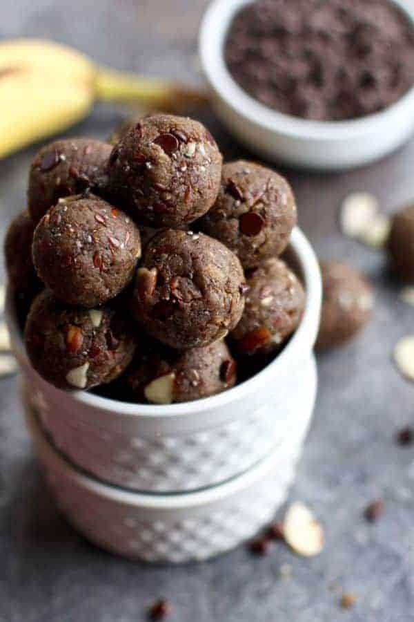 Almond Butter Banana Protein Balls