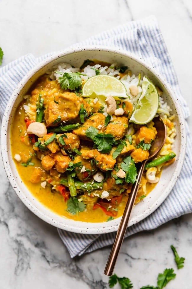 Instant Pot Chicken Sweet Potato Curry - The Real Food Dietitians