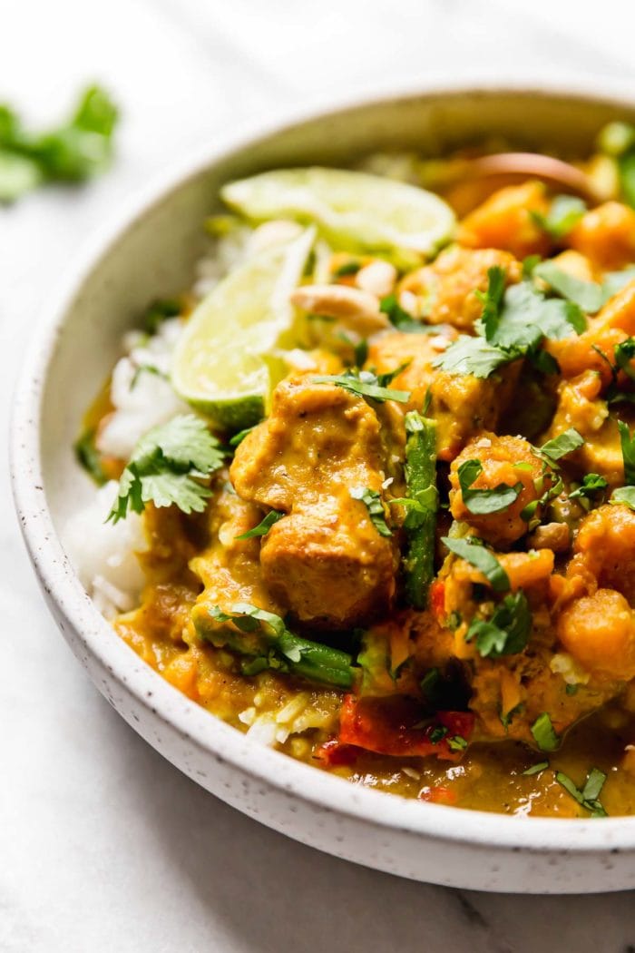 Instant Pot Chicken Sweet Potato Curry - The Real Food Dietitians
