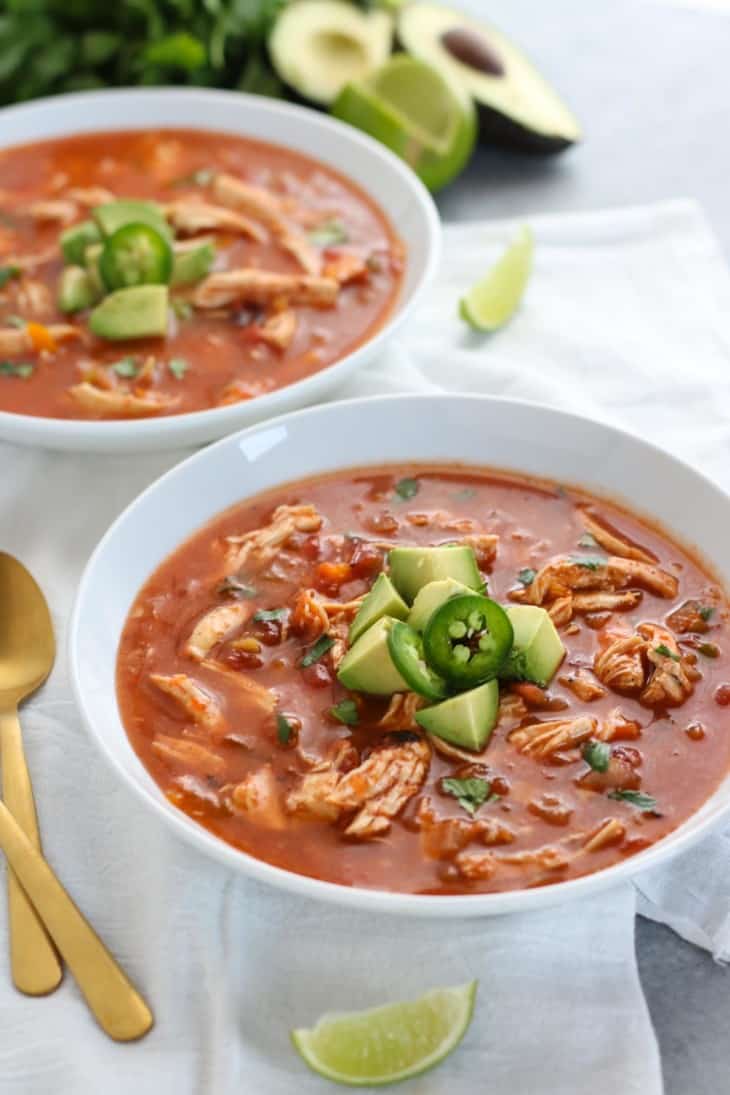 Chicken Tortilla-less Soup - The Real Food Dietitians