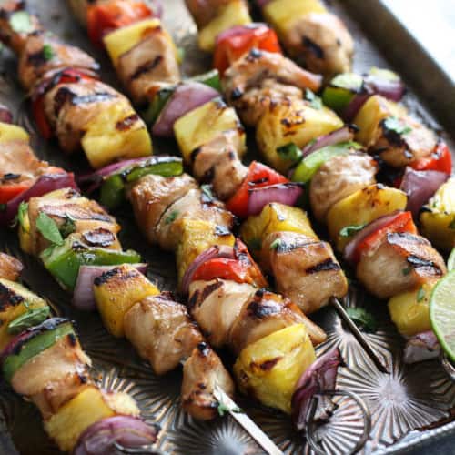 Teriyaki Chicken and Pineapple Kebabs | The Real Food Dietitians | https://therealfooddietitians.com/teriyaki-chicken-and-pineapple-kebabs/