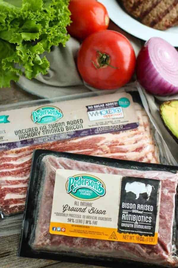 Grilled Bacon Burgers ingredients