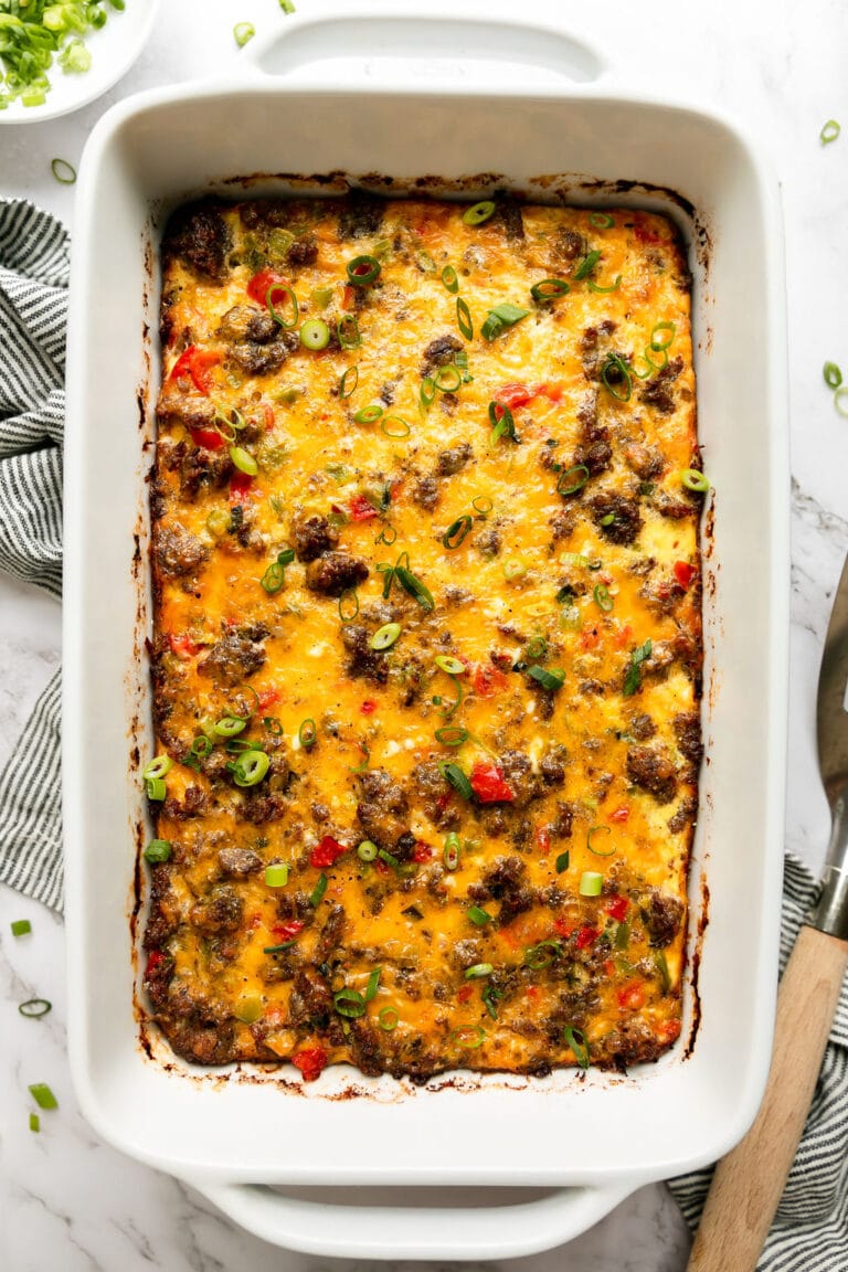 Sausage Egg Bake (Easy Overnight Breakfast Casserole Option) - The Real ...