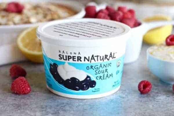 Kalona SuperNatural | Gluten-free Raspberry Lemon Coffee Cake | The Real Food Dietitians | https://therealfooddietitians.com/raspberry-lemon-coffee-cake/ 