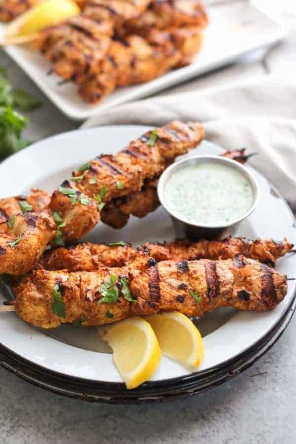 Chicken Tikka Masala Skewers | The Real Food Dietitians | https://therealfooddietitians.com/chicken-tikka-masala-skewers/