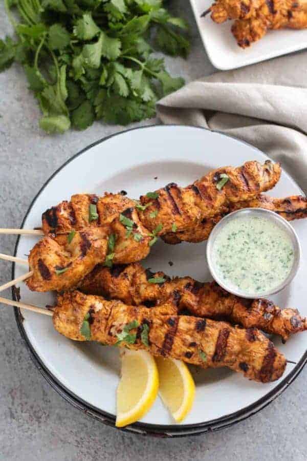 Chicken Tikka Masala Skewers | The Real Food Dietitians | https://therealfooddietitians.com/chicken-tikka-masala-skewers/