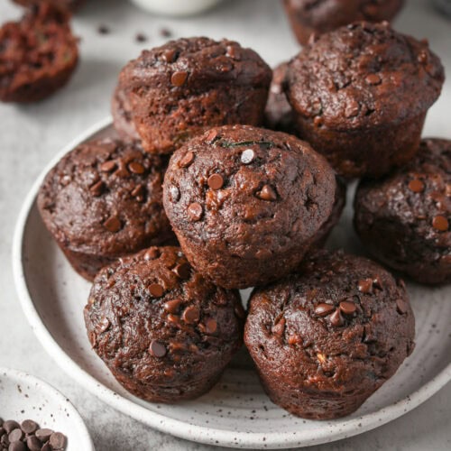 Double Chocolate Zucchini Muffins