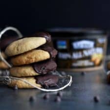 Chocolate Dipped Peanut Butter Cookies