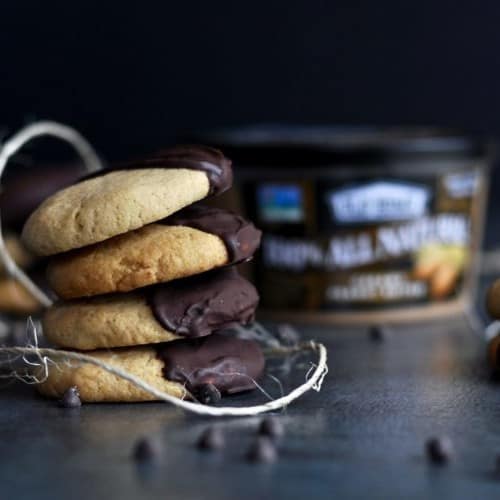 Chocolate-Dipped Peanut Butter Cookies