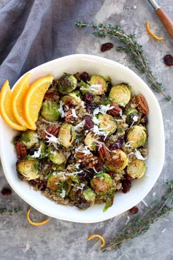 Roasted Brussels Sprouts Quinoa Salad