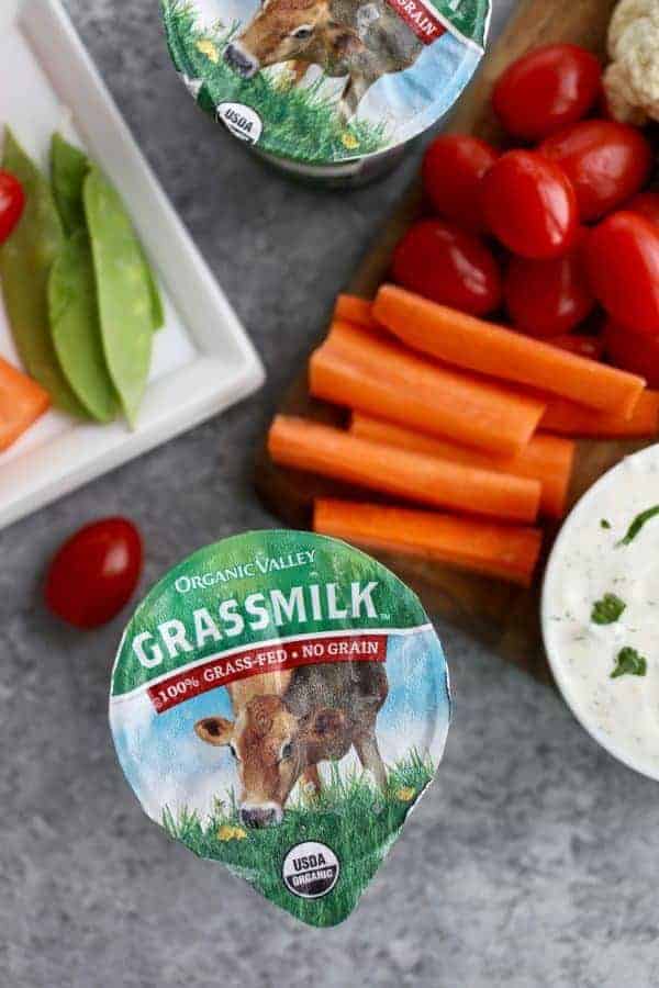 organic valley grassmilk plain yogurt with vegetables 