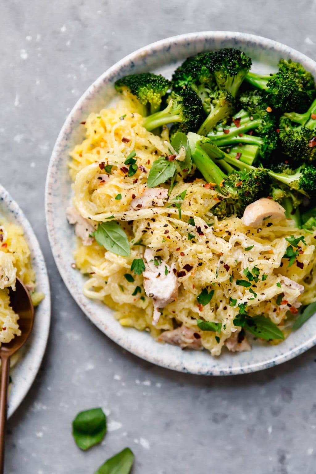 DairyFree Spaghetti Squash Chicken Alfredo The Real Food Dietitians