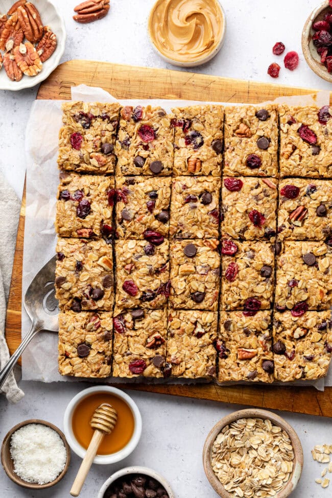 No Bake Trail Mix Granola Bars - The Real Food Dietitians