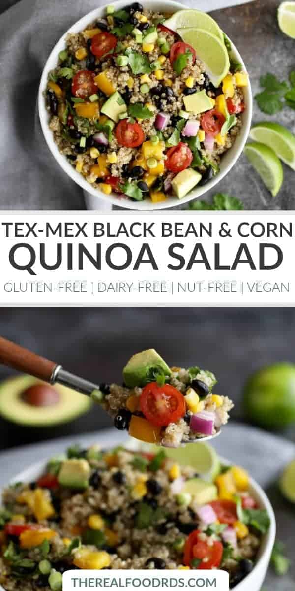 Pinterest image for Tex-Mex Quinoa Salad