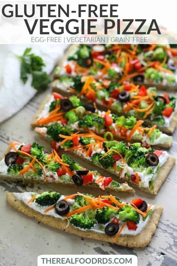 Pinterest image for Gluten-free Veggie Pizza 