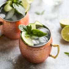 Cucumber Basil Moscow Mule Recipe