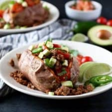 Taco Stuffed Sweet Potatoes