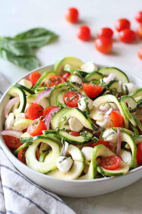 Caprese Zucchini Salad with Balsamic Vinaigrette The Real Food