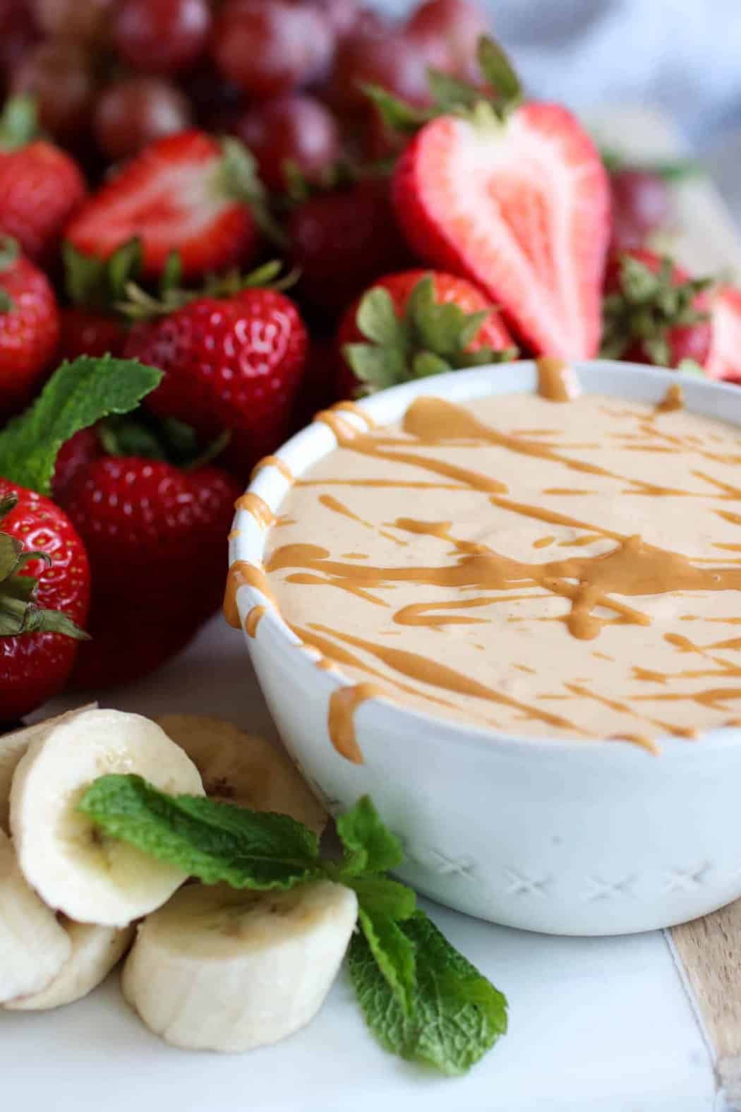 3 Ingredient} Peanut Butter Yogurt Dip