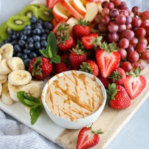 Easy Peanut Butter Yogurt Fruit Dip