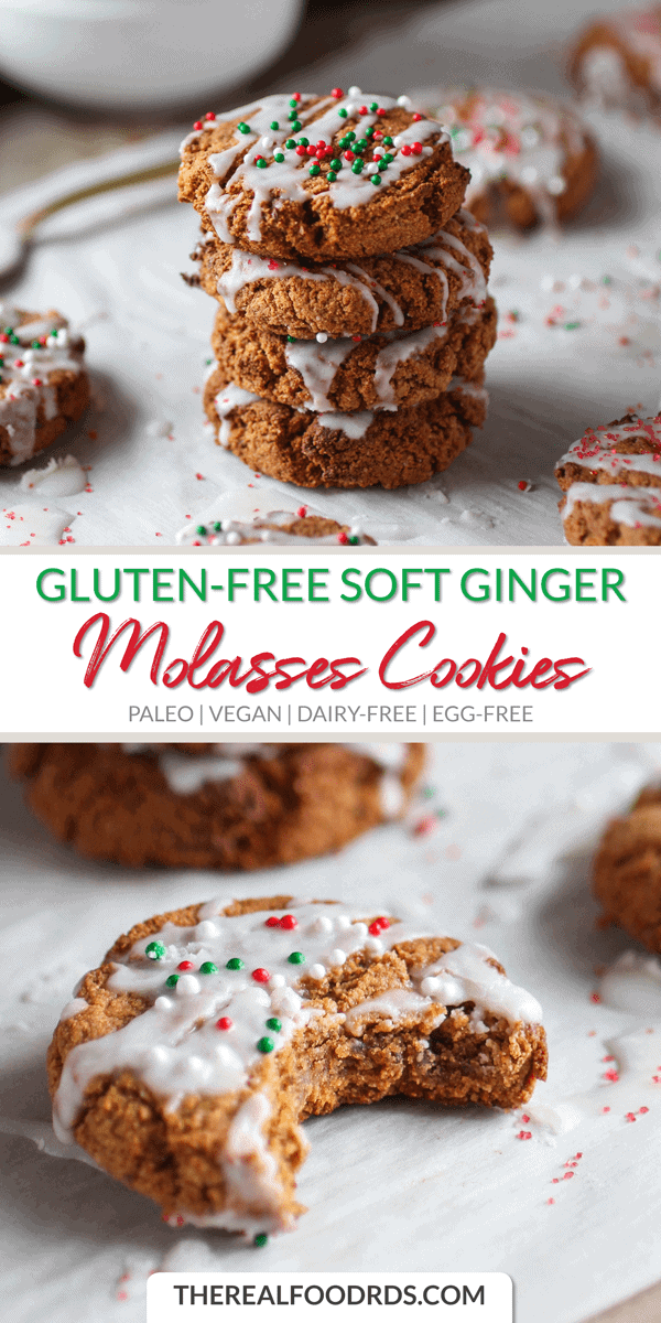 Pin image Gluten-free Soft Ginger Molasses Cookies