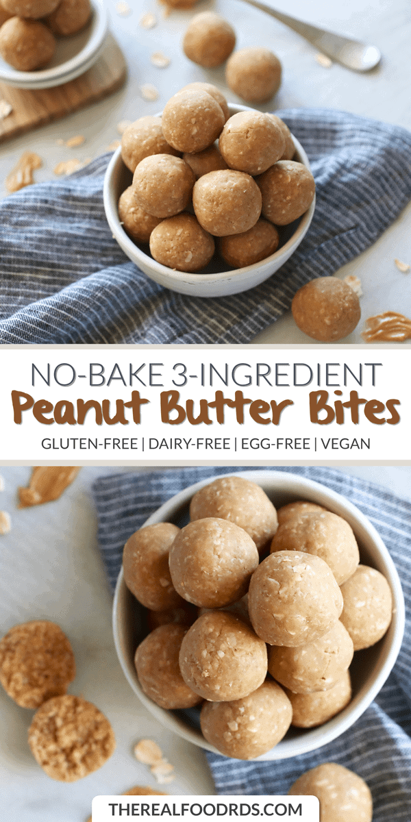 Longer Pin Image for 3-Ingredient Peanut Butter Bites