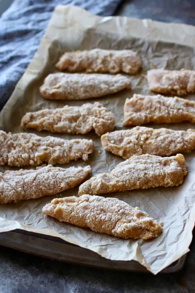 Buffalo Chicken Strips with Buffalo Ranch (Whole30)
