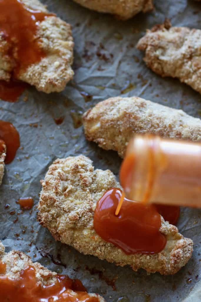 Buffalo Chicken Strips with Buffalo Ranch (Whole30)