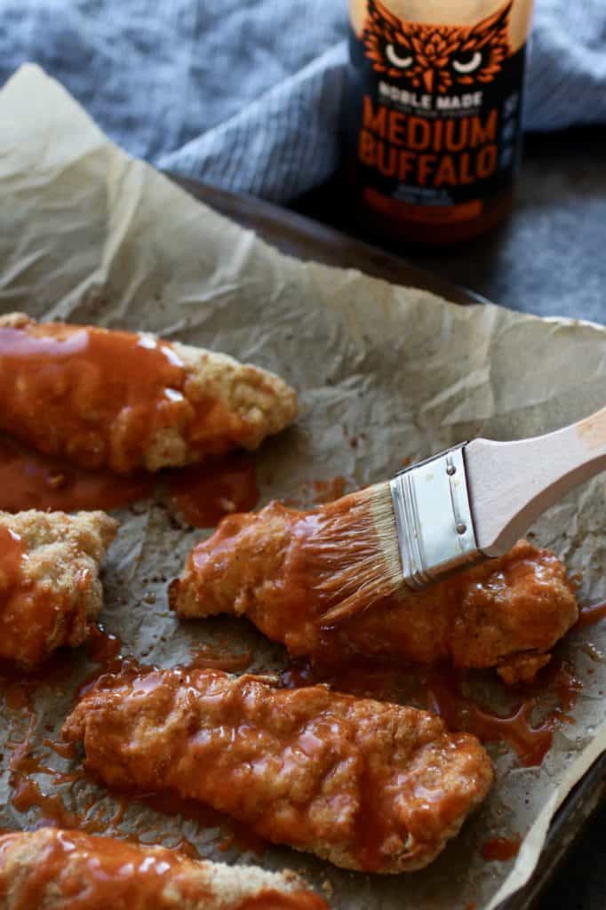 Buffalo Chicken Strips with Buffalo Ranch (Whole30)