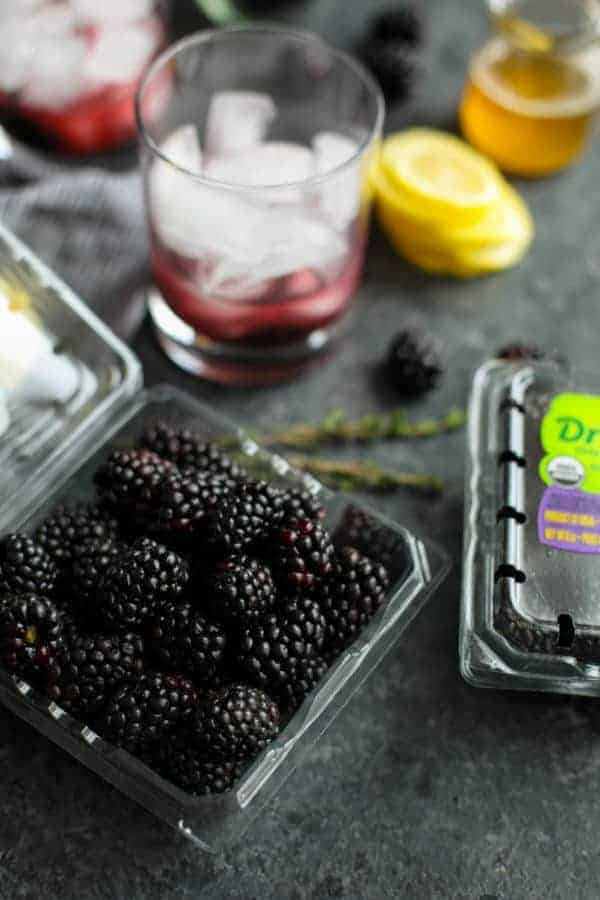 Blackberry Lemon Thyme Sparkler ingredients